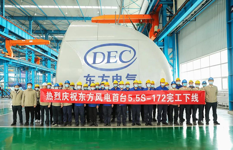 開啟“6MW時(shí)代”！國(guó)內(nèi)陸上單機(jī)容量最大風(fēng)電機(jī)組下線